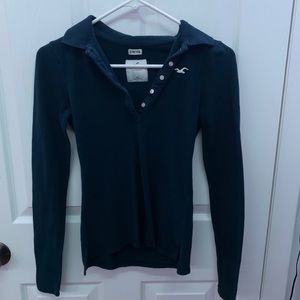 Hollister Collared Long Sleeve Top